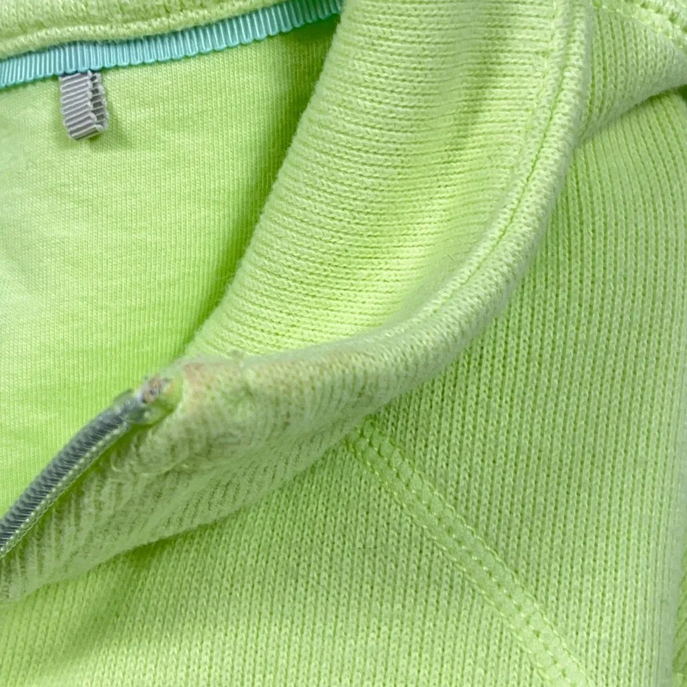 Tommy Bahama Sweater Women‎ Large Green Full Zip Jacket Relax Neon Marlin *
